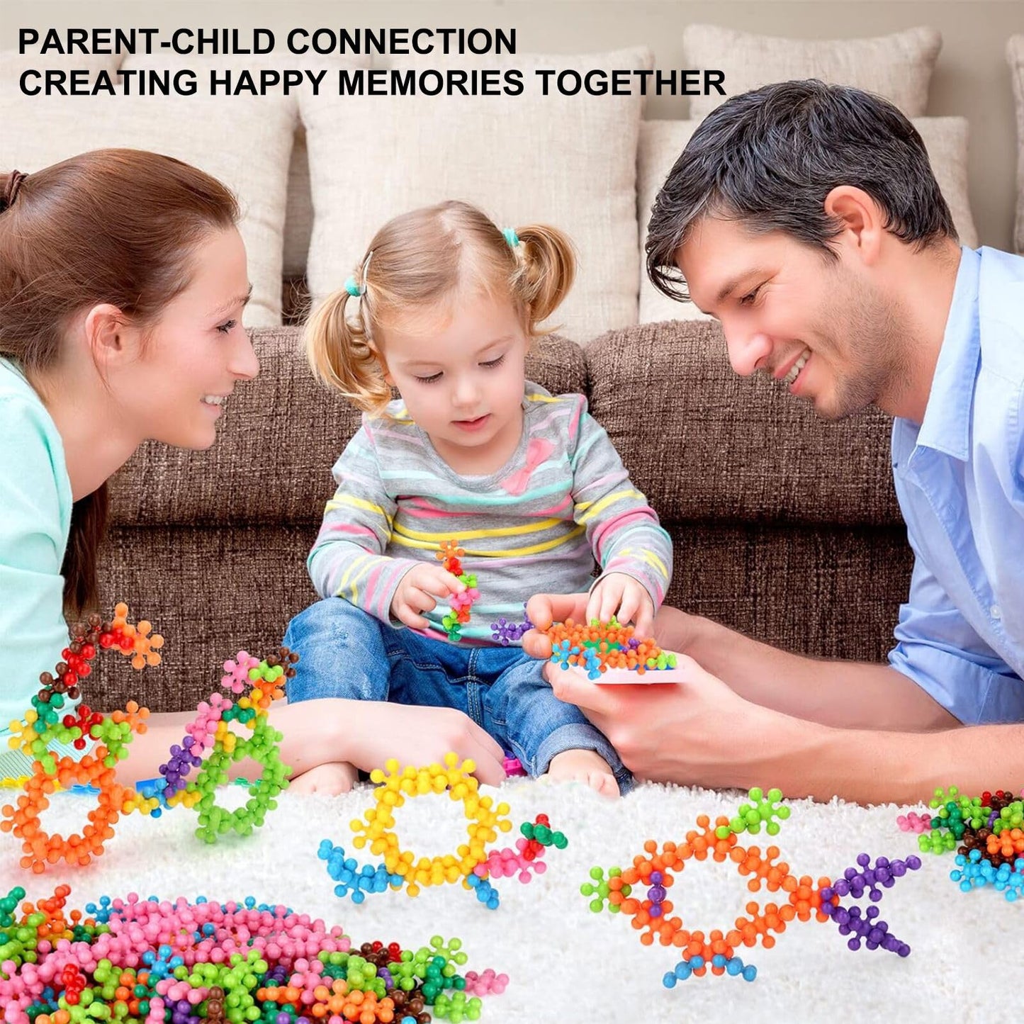 Faldaa 400 Pieces Building Blocks Kids Stem Toys Educational Building Toys Discs Sets Interlocking Solid Plastic Building Blocks