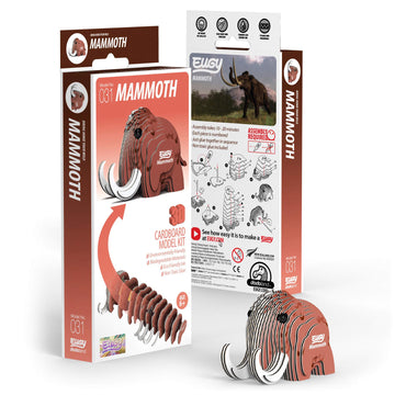 Eugy Mammoth 3D Puzzle, 22 Piece Eco-Friendly Educational Toy Puzzles For Boys, Girls & Kids Ages 6+