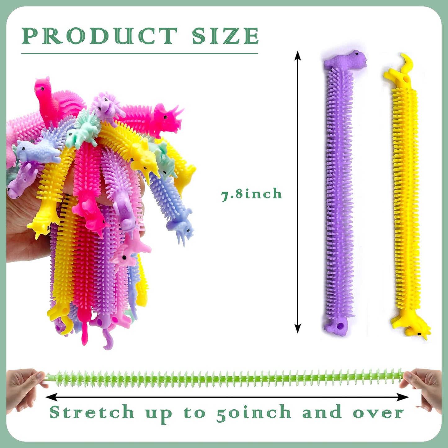Yzxodn 30 Pack Stretchy Strings Fidget Toys - Vibrant Sensory Toys For Kids And Adults Stress Relief - Anti-Anxiety Autism Toys