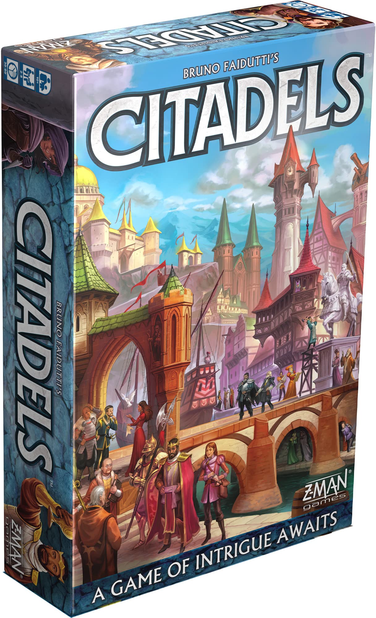 Z-Man Games Citadels Revised Edition Board Game - Medieval Strategy for 2-8 Players, Ages 10+, 30-60 Min Playtime, Various Colors