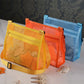 MUYIZI Mesh Beach Shell Collecting Bags - Large Multicolored Nylon (Blue, Yellow, Orange) - 3 Pack for Kids