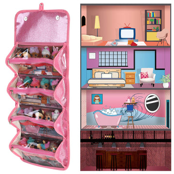 Leeche Storages & Display Case For Dolls Compatible With All Lol Surprise Dolls,Easy Carrying Storage Organizer Clear View Case(