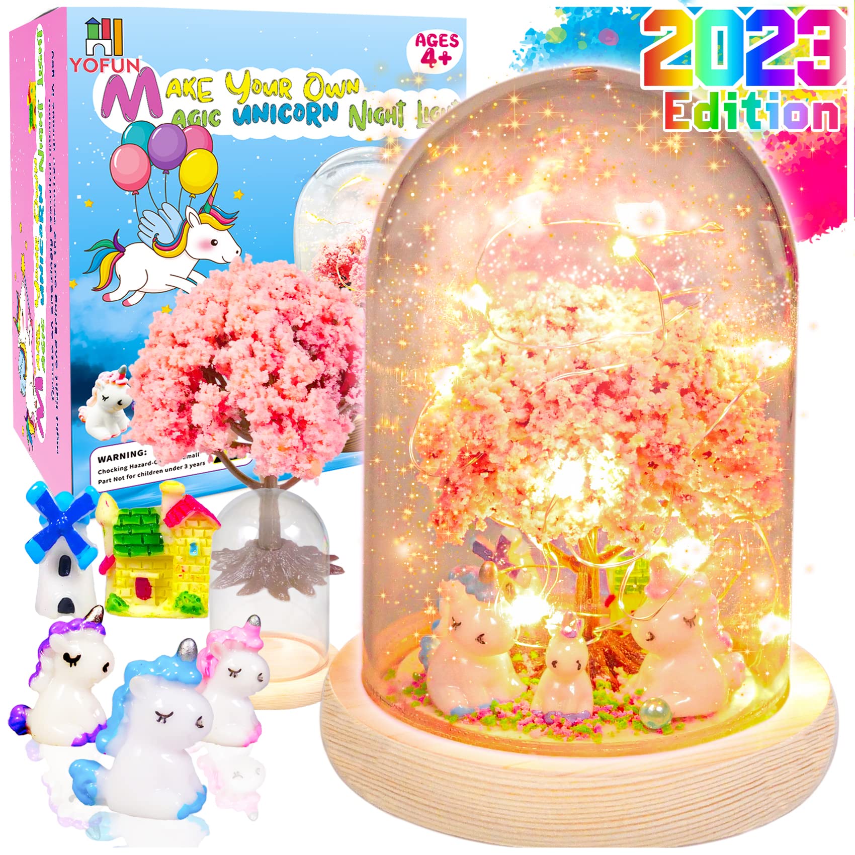 YOFUN Make Your Own Unicorn Night Light - Unicorn Craft Kit for Kids, Arts and Crafts Nightlight Project Novelty for Girl Age 4 