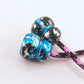 L-Shizuku Begleri Fidget Beads - Worry Fidget Beads Spin & Bump - Made Of Aluminum Alloy - For Men Women Youngs Skill Players Creates A Bit Of Magic For You (Cala-Black Blue&White)