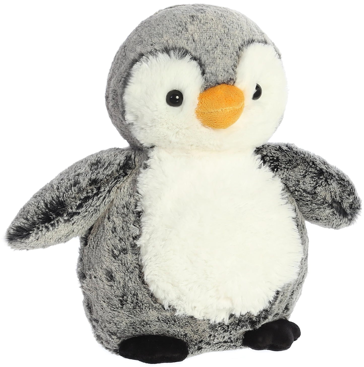Aurora® Perky Penguin™ Stuffed Animal - Gray - 9.5 Inches - Soft Polyester - Comforting Companion for Imaginative Play