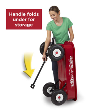 Radio Flyer Steel Wagon, Walking And Riding Cart For Kids Age 1 To 5, Big Red Classic