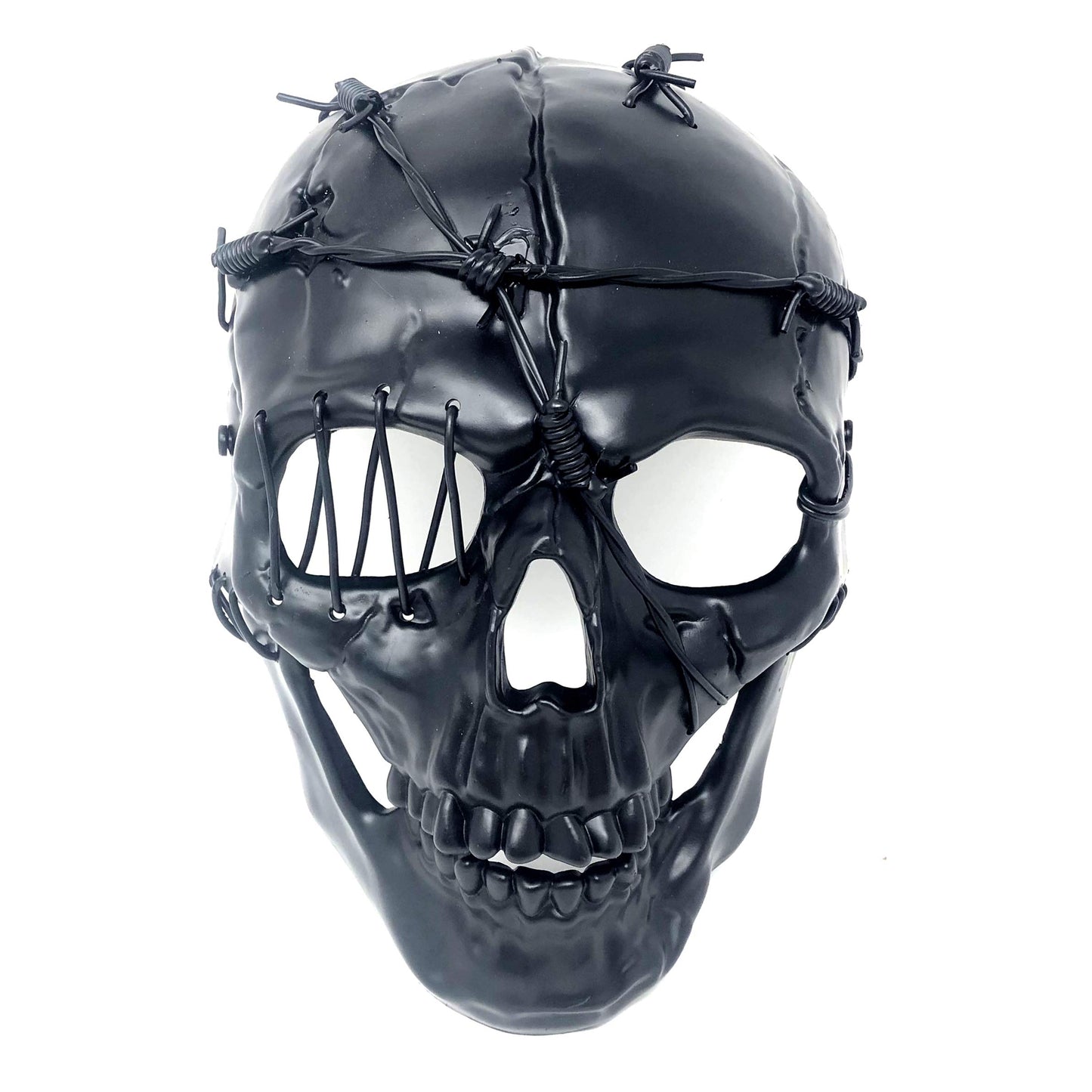 STORM BUY ] Steampunk Style Metallic Scary Horror Skeleton Mask for Halloween Costume Cosplay Party (Black)