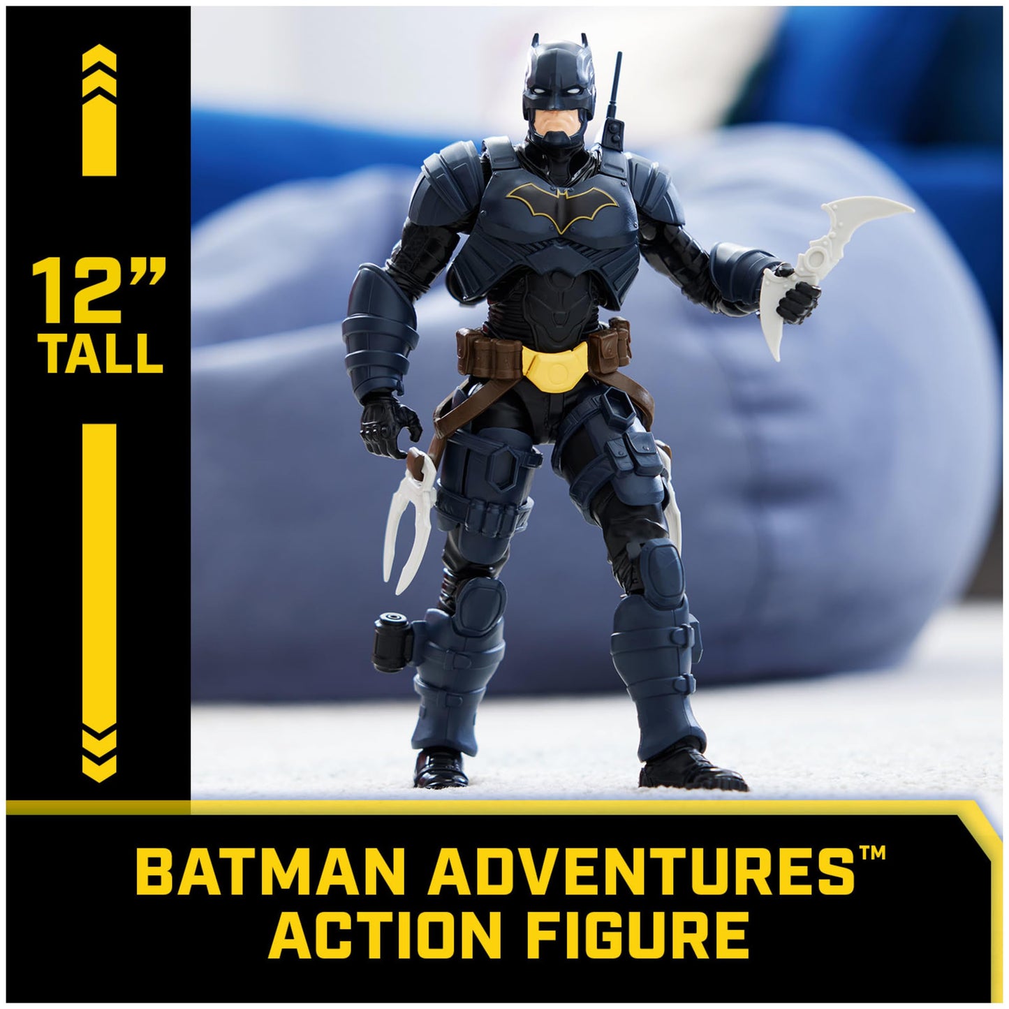 DC Comics  Batman Adventures  Batman Action Figure with 16 protective covering Accessories  17 Points of Articulation  12-inch  Super Hero Kids Toy for Boys & Girls