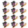 Beffkkip 12PCS MG90S 9g Micro Servo Motor Metal Gear for RC Robot Car Plane Helicopter Mini Servos for Arduino Project