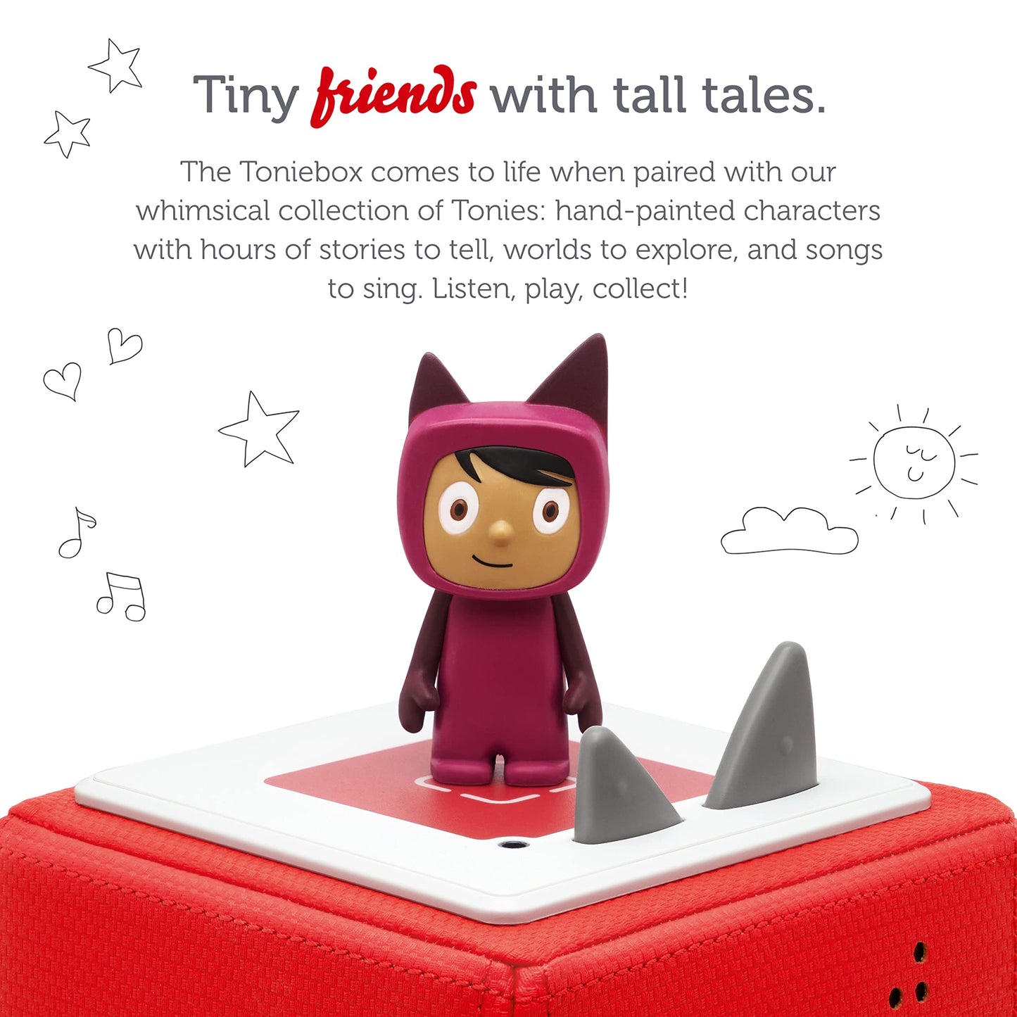 Tonies Creative Audio Character - Record And Upload Up To 90 Minutes Of Your Own Stories And Songs - Purple/Medium