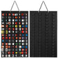 Joymomo Hanging Storage Organizer For Toy Cars Felt Display Case Hold Up 60 Toy Cars (Without Accessories)(Black)