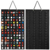 Joymomo Hanging Storage Organizer For Toy Cars Felt Display Case Hold Up 60 Toy Cars (Without Accessories)(Black)