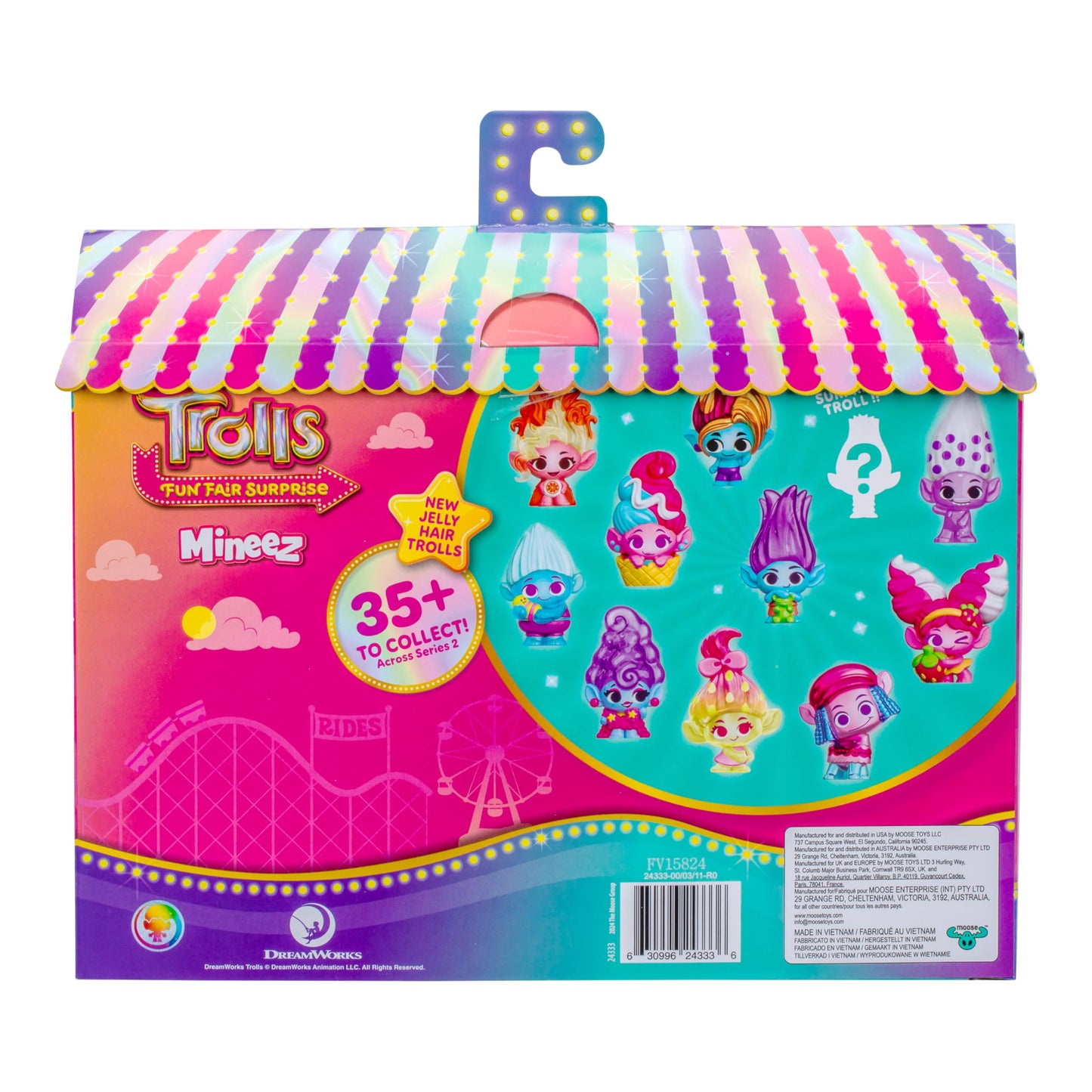 DREAMWORKS TROLLS Fun Fair Surprise Mineez - 1.5 Collectible Figures, Sweet Surprises 11 Pack, 35+ to Collect, Multicolor