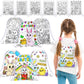 Dansydaisy 12 Pcs Color Your Own Easter Drawstring Bags Canvas Coloring Happy Easter Bag Bunny Rabbit Egg Chick Crafts Bulk Gift