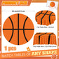 Funnymoom 1 Pack Round Basketball Tablecloth 84 Inch Plastic Basketball Party Decorations Disposable Table Cloth Washable Dispos