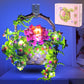 ZQJKLE Flower Basket Building Set with LED String Light  Flower Bouquet Building Blocks Wall Decor for Boys Girls Age 3+  Teen  mature-themed  Gift for Mother's Day  Christmas etc.