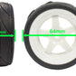 Apex RC Products 1/10 On-Road 12mm White 5 Spoke Wheels V Tread Rubber Tires (Set of 4) #5015