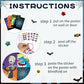 Boramdo Halloween Party Games Halloween Pin The Game Poster With 96 Stickers And 4 Blindfolds, Halloween Pin The Tail Game For H