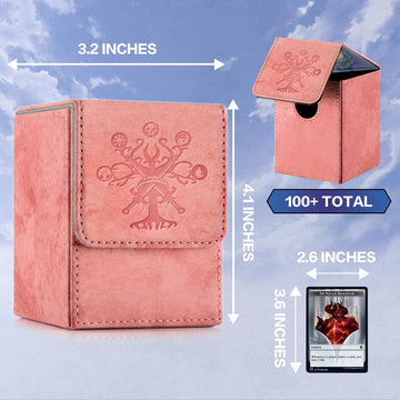Promaxibinder Mtg Card Deck Box, Commander Deck Box Fits 100 Single Sleeved Cards, Storage For Tcg/Mtg Crads, Pu Leather Strong