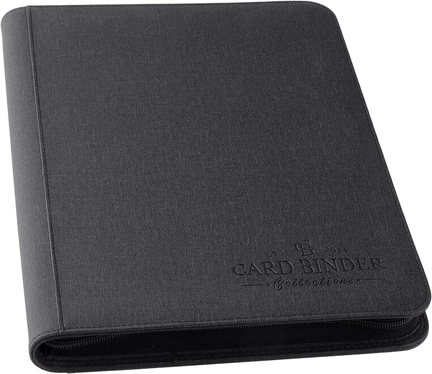 Foalgo 9 Pocket Card Binder, Premium Zip Trading Card Binder, 540 Double Sided Pocket Pu Collection Binder, Collector Album, Card Folder For Mtg, Tcg, Sports Cards (Black)
