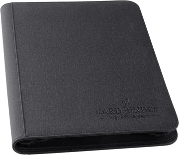 Foalgo 9 Pocket Card Binder, Premium Zip Trading Card Binder, 540 Double Sided Pocket Pu Collection Binder, Collector Album, Card Folder For Mtg, Tcg, Sports Cards (Black)