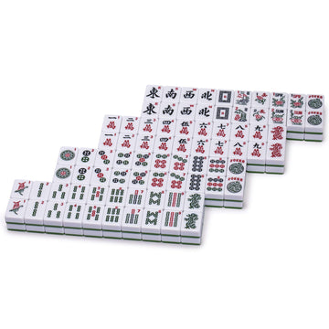 Yellow Mountain Imports American Mahjong Tiles Set of 166, Melamine, Green, Model FX-AT002-A