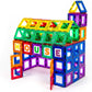 Playmags Magnetic Tile Building Set: Exclusive Educational Clickins 36-Pc. Kit: 18 Super Strong Clear Color Magnet Tiles Windows & 18 Letters & Numbers Stimulate Creativity & Brain Development