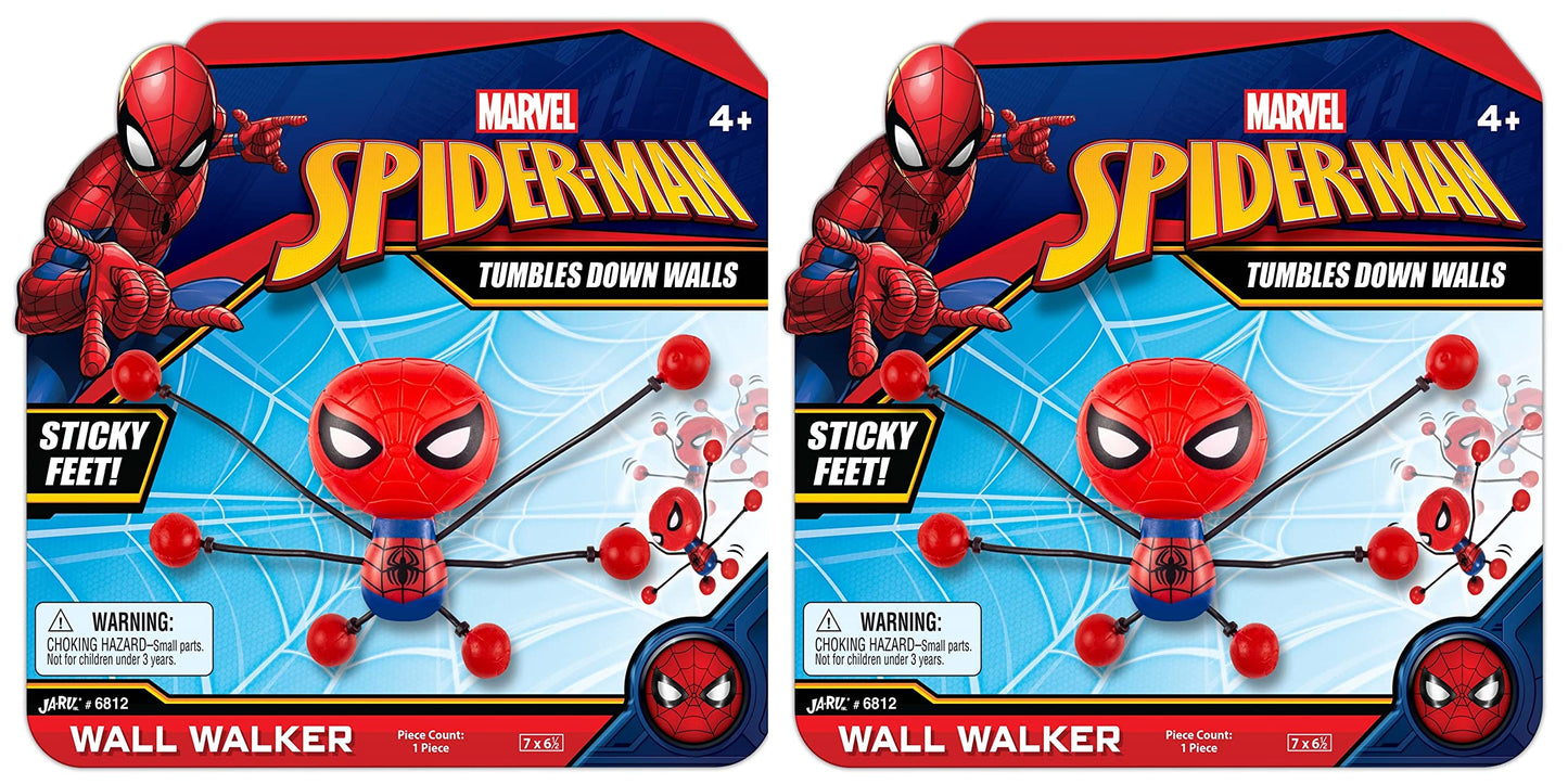 JA-RU Spiderman Stretchy Window-Crawler (2 Units) | Wall-Climber and Window Walker-Rolling Sticky Toys | Marvel Avengers Superhero Fidget Toys | Toys and Novelty Toys for Kids. 6812-2