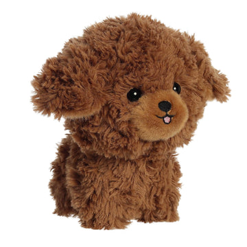 Aurora® Playful Teddy Pets™ Poodle Stuffed Animal - Unique Design - Endless Play - Brown 6.5 Inches