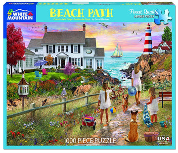 White Mountain Puzzles Beach Path, 1000 Piece Jigsaw Puzzle