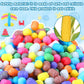 Junkin 1000 Pcs Magic Noodles Foam Crafts Puffs Corn Super Crafts Arts Kit Bulk Building Blocks Model Toys Valentines Kid Gifts