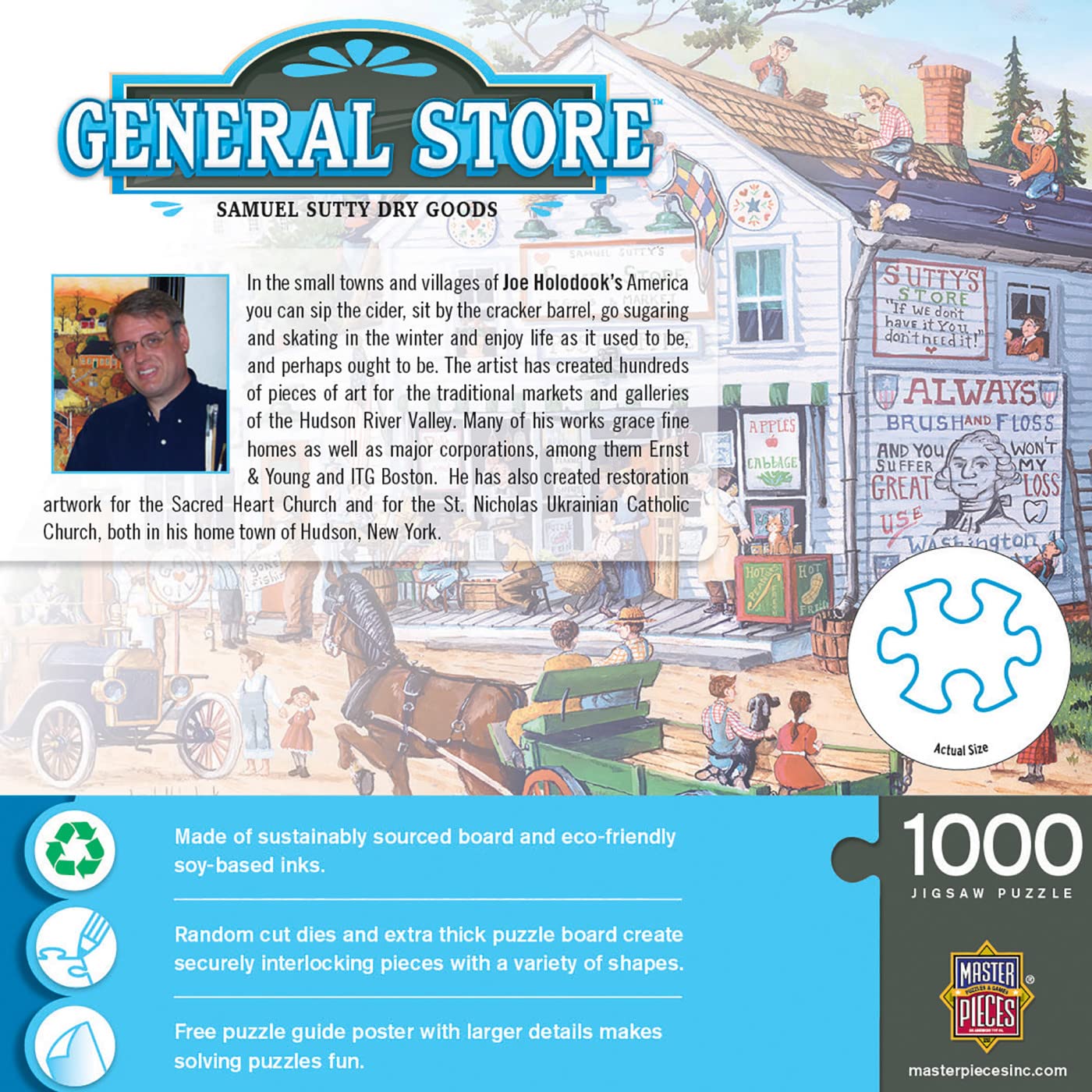 MasterPieces 1000 Piece Jigsaw Puzzle for mature-themeds  Family  Or Youth - Samuel Sutty Dry Goods - 19.25x26.75