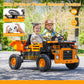2-Seater Electric Ride On Truck Toy Car Construction Vehicle For Boys, 12V Kids Ride On Dump Truck, Remote Control, Key Start, S