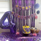 4 Balloon Number 40 Inch Large Mylar Foil Helium Purple Balloons For 4Th Birthday Party, Number 4 14 40 44 Party Decorations, Sq
