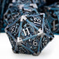 ARUOHHA Hollow DND Metal Dice Set Dungeons and Dragons Black Blue D and D Dice with Gift Box, RPG D&D Polyhedral Dice Role Playi