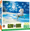 Masterpieces - 300 Piece Jigsaw Puzzle With Large Ez Grip Shapes, Glows In The Dark, Moonlit Dance, Activity Fun For Adults, Seniors, Family, Kids, 18' X 24'