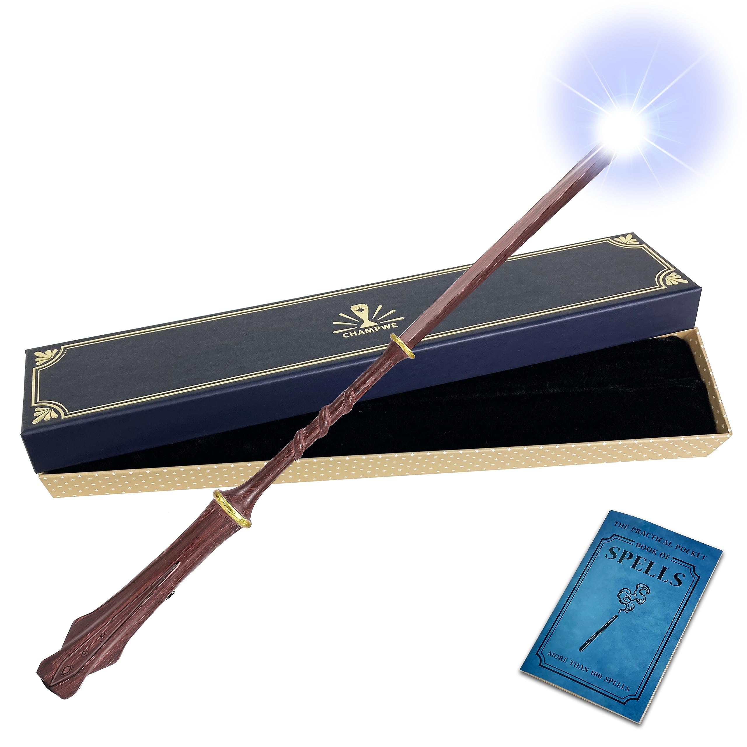 ChampWe Light Up Magic Wizard Wand Rechargeable Illuminating Toy for K ...