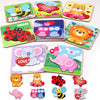 8Pcs Valentines Day Gifts For Kids Valentine Wooden Puzzles For Toddlers Learning Toy Valentines Day Puzzles Party Favors For Ki
