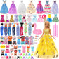 Barwa 41 Pack Doll Clothes And Accessories 15 Sets Doll Clothes 3 Wedding Long Dresses 3 Fashion Dresses 4 Tops Pants 2 Bikini Swimsuits 1 Pool Floaties 15 Shoes 10 Hangers For 11.5 Inch Doll