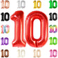 Katchon, Giant Red 10 Balloon Number - 40 Inch | 10Th Birthday Decorations | Red 10Th Birthday Balloons For 10 Birthday Decorations Red | Red Number 10 Balloons