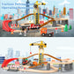 Giant Bean Wooden Crane Train Set, 72Pcs Toy Battery Operated Train Track For Boys And Girls 2-7, Fit Thomas The Train, Brio, Melissa & Doug