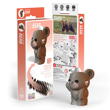 Eugy Bear 3D Puzzle, 26 Piece Eco-Friendly Educational Toy Puzzles For Boys, Girls & Kids Ages 6+