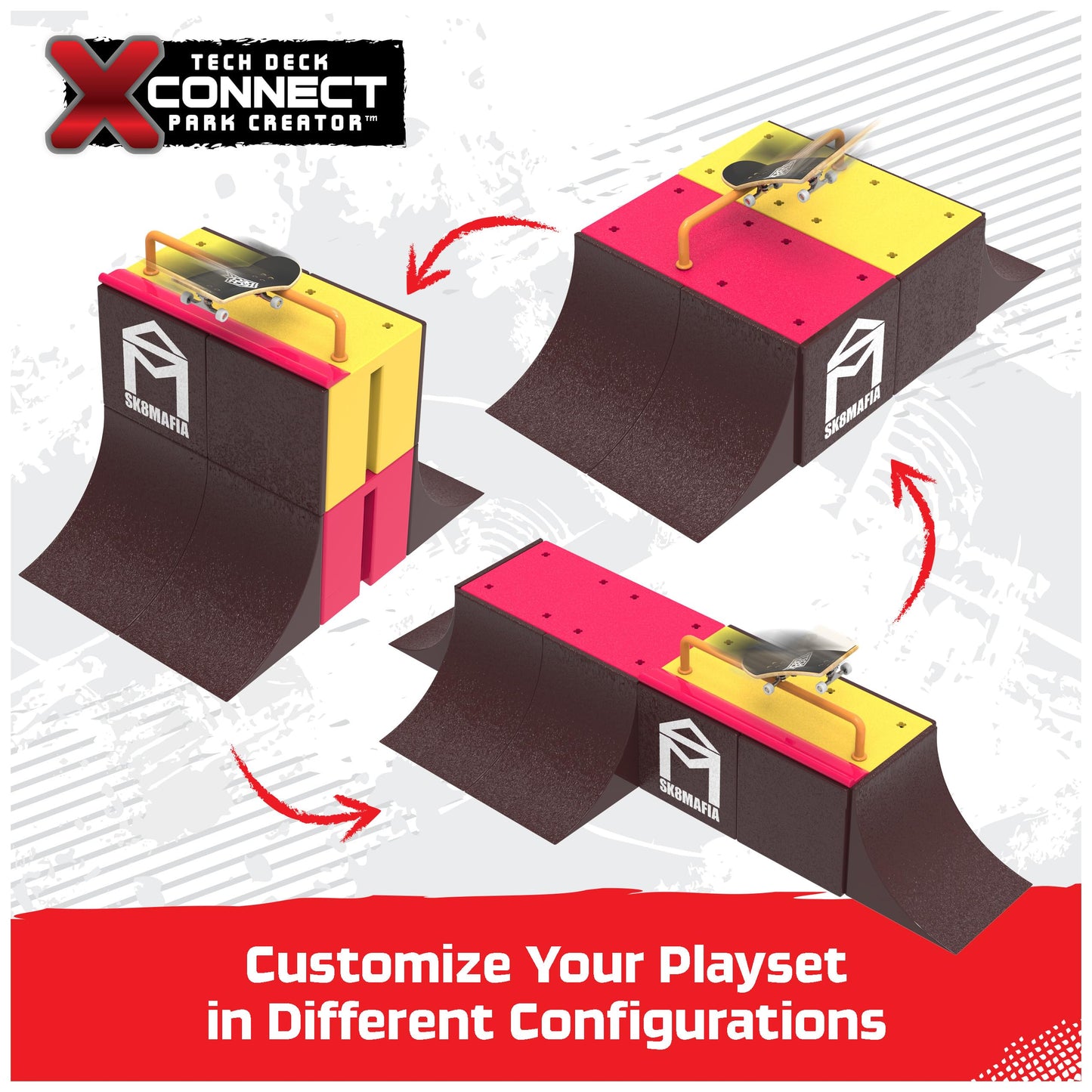 TECH DECK  Vert Wall 2.0  X-Connect Park Creator  Customizable and Buildable Ramp Set with limited availability Fingerboard  Kids Toy for Boys and Girls Ages 6 and up