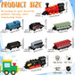 Hanaive 2 Sets Train Toys Small Alloy Retro Steam Train Simulation Steam Toys Train Pull Back Train Model Diecast Locomotive For