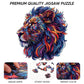 Qiuenisray Wooden Puzzles for mature-themeds Lion Wooden Jigsaw Puzzles 500pcs 15.5x16.7in Royal Unique Shape Animal mature-themed Puzzles Irregular Wood Puzzles Creative Gift for mature-themeds and Kids Family Game