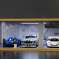 1/24 Scale Die-cast Car Diorama Display Case with Clear Acrylic Cover and LED Lighting for Diecast Model Cars, Lego Speed Champi