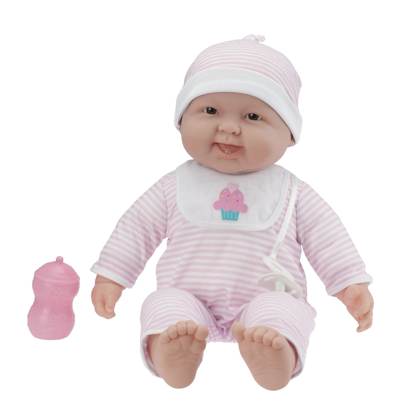 Jc Toys | Berenguer Boutique | Baby Doll Outfit | Pink Stipe Romber | Ages 2+ | Fits Dolls 17'- 20'