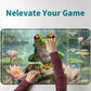 Rwutytiul Frogs Card Playmat 24 X 14 Inch With Tube Bag, Card Gameplay Playmat With Zones Commander Deck Board Mtg Rpg Ccg Tcg C