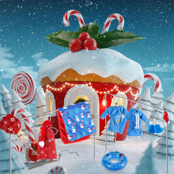 9 Pieces Christmas Elf Doll Accessories Set Include Elf Sleeping Bag Scarf Mask Shirt Hoodie Shoes Apron Chef Hat Swim Ring Fit