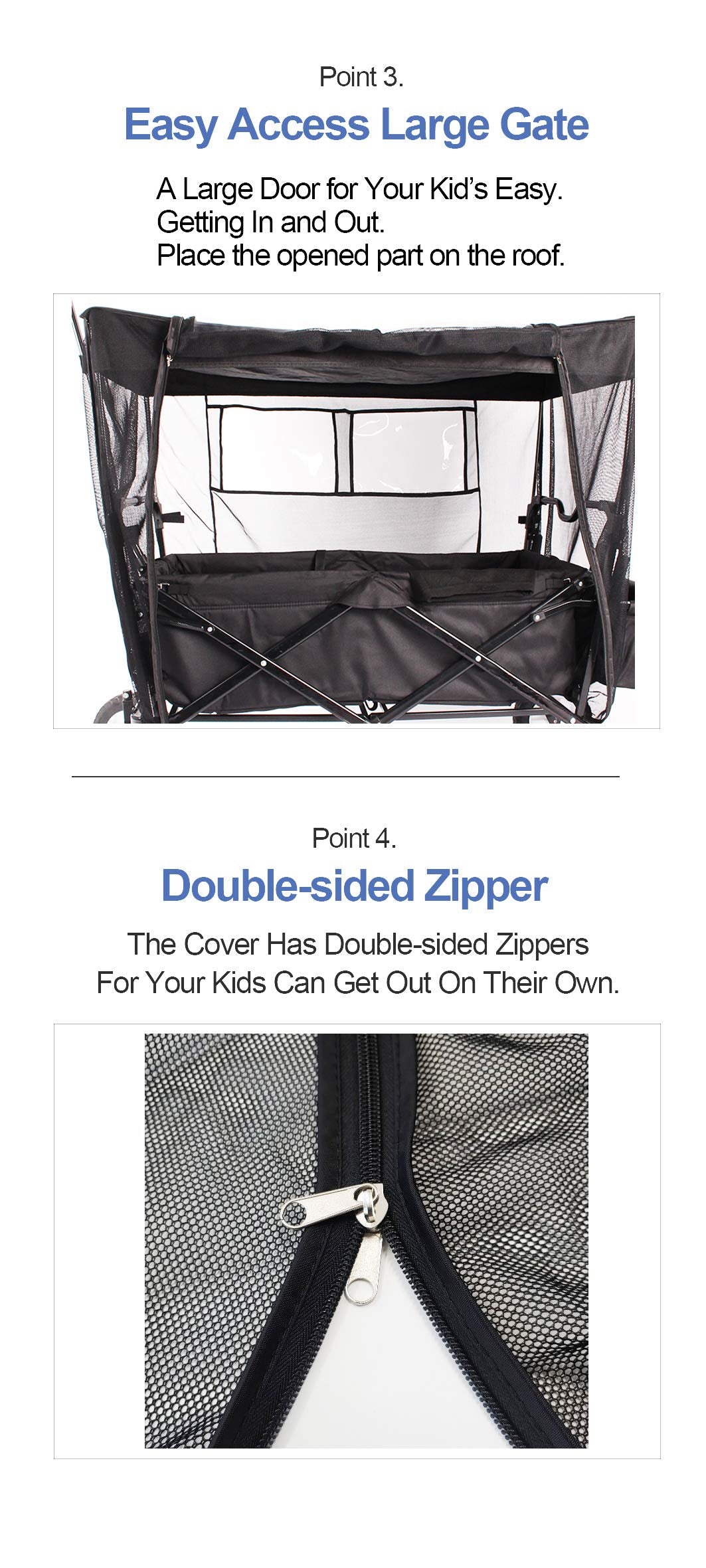 Mosquito Net For Kid'S Wagon Bug Cover Insect Netting For Baby (No Wagon Included)